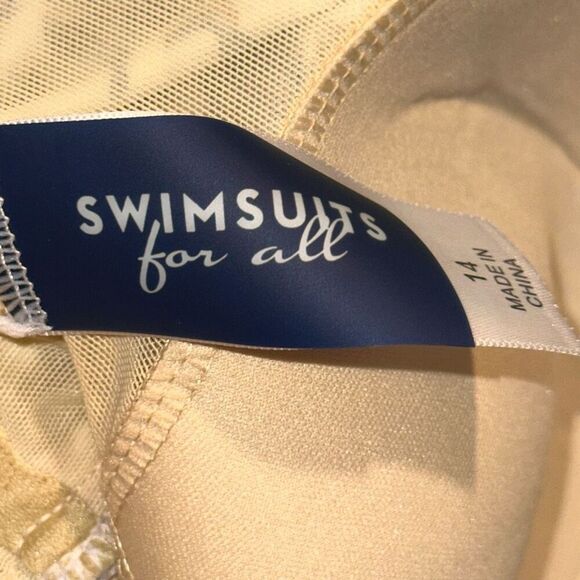 Swimsuits For All Animal Print One Shoulder SwimDress - Picture 4 of 4